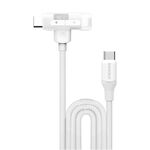 Cavo di ricarica rapida MOMAX DL56 1-Link Flow 60W da tipo C a tipo C e 8 pin, lunghezza: 1,5 m (bianco)
