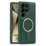 Per Samsung Galaxy S24 Ultra 5G Silver Shield MagSafe Holder Custodia antiurto per telefono (verde)