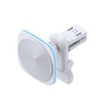 Per iPhone 12-16 Cellulare Auto Caricabatterie Magnetico Wireless Supporto per Bocchetta dell'Aria Auto Caricabatterie Rapido Luce Blu (Bianco)