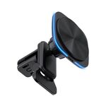 Per iPhone 12-16 Cellulare Auto Caricabatterie Magnetico Wireless Supporto per Bocchetta dell'Aria Auto Caricabatterie Rapido Luce Blu (Nero)