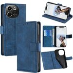 Per Tecno Pova 6 Neo 5G Custodia in pelle con chiusura magnetica in coccodrillo (blu)