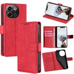 Per Tecno Pova 6 Neo 5G Custodia in pelle con chiusura magnetica in coccodrillo (rosso)