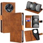 Per Tecno Spark 30 4G Custodia in pelle con chiusura magnetica in coccodrillo (marrone)