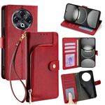 Per Tecno Spark 30 4G Custodia in pelle con cerniera (rosso)