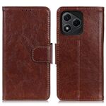 Custodia per telefono in pelle con texture Nappa per Honor 400 Lite (marrone)