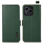 Per Honor 400 Lite KHAZNEH Custodia per telefono in vera pelle Litchi magnetica laterale RFID (verde)