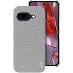 Per Google Pixel 9a Custodia per telefono in PU + PC con texture in tessuto serie Ruiyi di Imak (grigio chiaro)