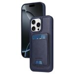 Per iPhone 16 Pro Max BETOPNICE Custodia per telefono con portafoglio MagSafe staccabile verticale a ribalta (blu)