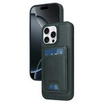 Per iPhone 16 Pro Max BETOPNICE Custodia per telefono con portafoglio MagSafe staccabile verticale a ribalta (verde)