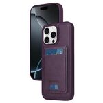 Per iPhone 16 Pro Max BETOPNICE Custodia per telefono con portafoglio MagSafe staccabile verticale a ribalta (viola)