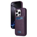 Per iPhone 16 Pro BETOPNICE Custodia per telefono con portafoglio MagSafe staccabile verticale a ribalta (viola)