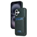 Per iPhone 16 Plus BETOPNICE Custodia per telefono con portafoglio MagSafe staccabile verticale a ribalta (verde)