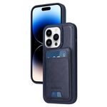 Per iPhone 14 Pro BETOPNICE Custodia per telefono con portafoglio MagSafe staccabile verticale a ribalta (blu)