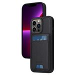 Per iPhone 13 Pro BETOPNICE Custodia per telefono con portafoglio MagSafe staccabile verticale a ribalta (nero)