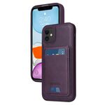 Per iPhone 11 BETOPNICE Custodia per telefono con portafoglio MagSafe staccabile verticale a ribalta (viola)
