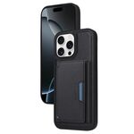 Per iPhone 16 Pro Max BETOPNICE Custodia per telefono con portafoglio MagSafe staccabile orizzontale a ribalta (nero)