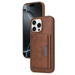 Per iPhone 16 Pro Max BETOPNICE Custodia per telefono con portafoglio MagSafe staccabile orizzontale a ribalta (marrone)