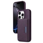 Per iPhone 16 Pro BETOPNICE Custodia per telefono con portafoglio MagSafe staccabile orizzontale a ribalta (viola)