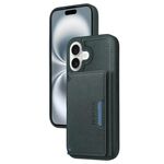 Per iPhone 16 BETOPNICE Custodia per telefono con portafoglio MagSafe staccabile orizzontale a ribalta (verde)