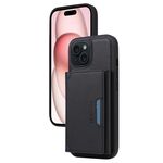 Per iPhone 15 BETOPNICE Custodia per telefono con portafoglio MagSafe staccabile orizzontale a ribalta (nero)