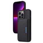 Per iPhone 13 Pro BETOPNICE Custodia per telefono con portafoglio MagSafe staccabile orizzontale a ribalta (nero)