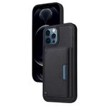 Per iPhone 12 Pro Max BETOPNICE Custodia per telefono con portafoglio MagSafe staccabile orizzontale a ribalta (nero)
