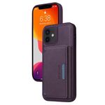 Per iPhone 12 / 12 Pro BETOPNICE Custodia per telefono con portafoglio MagSafe staccabile orizzontale a ribalta (viola)