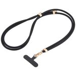 Cordino lungo anti-smarrimento regolabile in silicone liquido per telefono (nero)