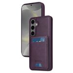 Per Samsung Galaxy S24+ 5G BETOPNICE Custodia per telefono con portafoglio MagSafe staccabile verticale a ribalta (viola)