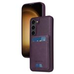 Per Samsung Galaxy S23+ 5G BETOPNICE Custodia per telefono con portafoglio MagSafe staccabile verticale a ribalta (viola)