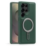 Per Samsung Galaxy S25 Ultra 5G Silver Shield MagSafe Holder Custodia antiurto per telefono (verde)