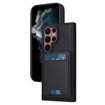 Per Samsung Galaxy S22 Ultra 5G BETOPNICE Custodia per telefono con portafoglio MagSafe staccabile verticale a ribalta (nero)