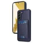 Per Samsung Galaxy S22+ 5G BETOPNICE Custodia per telefono con portafoglio MagSafe staccabile verticale a ribalta (blu)
