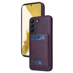 Per Samsung Galaxy S22+ 5G BETOPNICE Custodia per telefono con portafoglio MagSafe staccabile verticale a ribalta (viola)