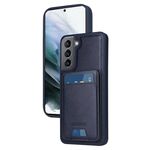 Per Samsung Galaxy S21 5G BETOPNICE Custodia per telefono con portafoglio MagSafe staccabile verticale a ribalta (blu)