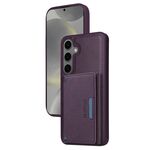 Per Samsung Galaxy S24+ 5G BETOPNICE Custodia per telefono con portafoglio MagSafe staccabile orizzontale a ribalta (viola)