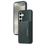 Per Samsung Galaxy S24 5G BETOPNICE Custodia per telefono con portafoglio MagSafe staccabile con chiusura a scatto orizzontale (verde)