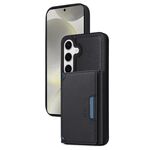 Per Samsung Galaxy S24 5G BETOPNICE Custodia per telefono con portafoglio MagSafe staccabile con chiusura a scatto orizzontale (nero)