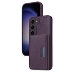 Per Samsung Galaxy S23 5G BETOPNICE Custodia per telefono con portafoglio MagSafe staccabile orizzontale a ribalta (viola)
