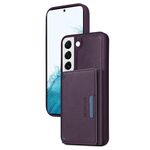 Per Samsung Galaxy S22 5G BETOPNICE Custodia per telefono con portafoglio MagSafe staccabile orizzontale a ribalta (viola)