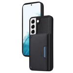 Per Samsung Galaxy S22 5G BETOPNICE Custodia per telefono con portafoglio MagSafe staccabile con chiusura a scatto orizzontale (nero)