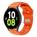 Cinturino per orologio in gomma fluorurata con fibbia inversa tinta unita da 22 mm (arancione)