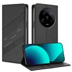 Per Xiaomi 14 Ultra 5G Global Embossed Multi-funzionale Portafoglio Retro Custodia per Telefono in Pelle (Nero)