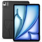 Custodia per tablet con supporto magnetico pieghevole in pelle acrilica per iPad Air 11 2024/2025 (nero)