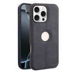 Per iPhone 16 Pro Max Crazy Horse Custodia per telefono in pelle con retro in pelle (blu)