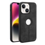 Per iPhone 14 Plus Crazy Horse Custodia per telefono in pelle con retro in pelle (nero)