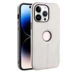 Per iPhone 14 Pro Crazy Horse Custodia per telefono in pelle con retro in silicone (grigio)