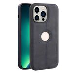Per iPhone 13 Pro Max Crazy Horse Custodia per telefono in pelle con retro in silicone (blu)