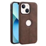 Per iPhone 13 Crazy Horse Custodia per telefono in pelle con retro in pelle (marrone scuro)