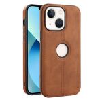 Per iPhone 13 Crazy Horse Custodia per telefono in pelle con retro in pelle (marrone chiaro)